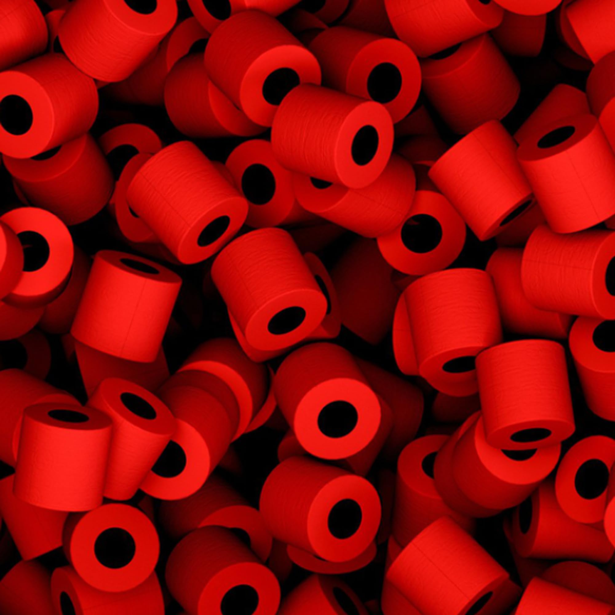 Premium Soft Toilet Tissue - 6 Rolls, Red Bathroom Tissue for Home & Office Use - Gentle & Strong, Septic Safe, Perfect for Everyday Comfort & Guest Bathrooms