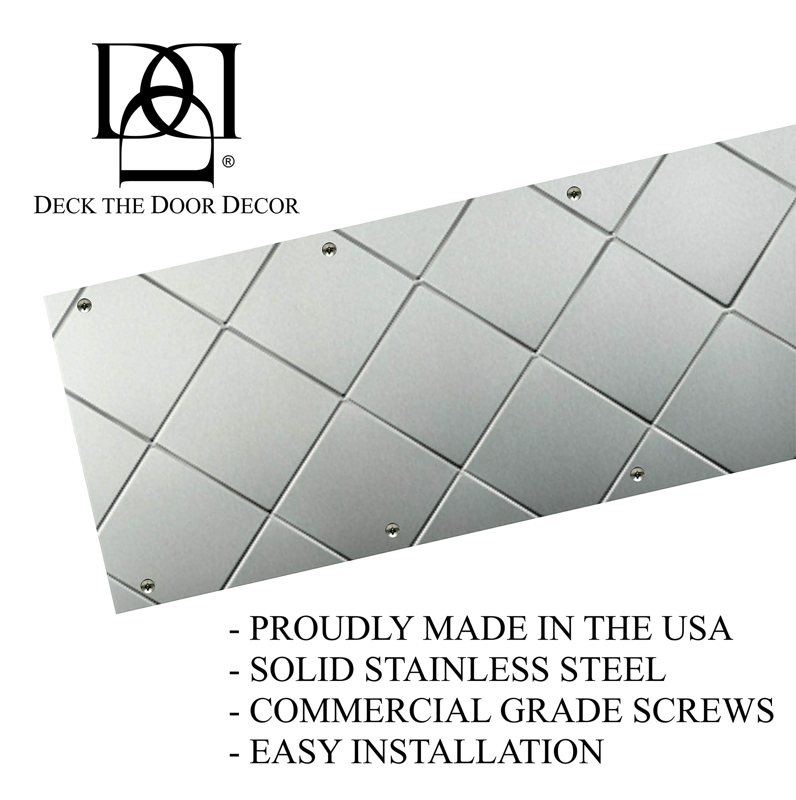 Stainless Steel Door Kick Plate with Artisan Embossed Patterns - 6