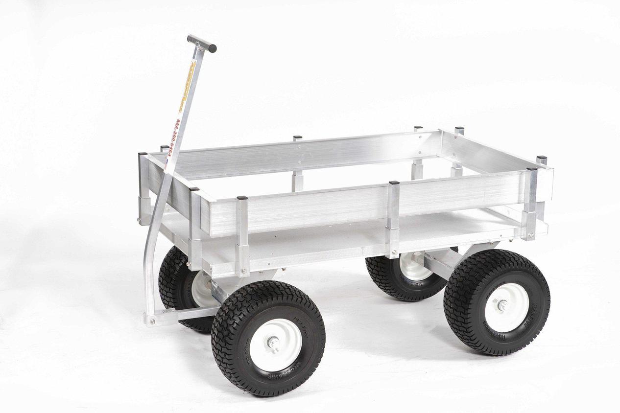 Alumacart Heavy Duty Aluminum Wagon Side Panels - Replacement Parts for Utility Carts & Garden Wagons (Wagon Not Included) - Perfect for Hauling Firewood, Yard Waste & Farm Supplies
