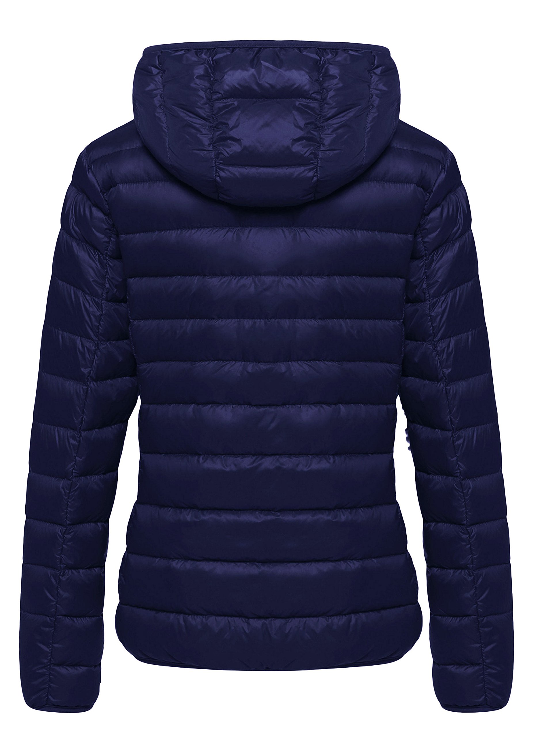 Wantdo Women's Lightweight Packable Hooded Short Down Jacket - Waterproof & Warm for Outdoor Hiking, Travel & Winter Activities