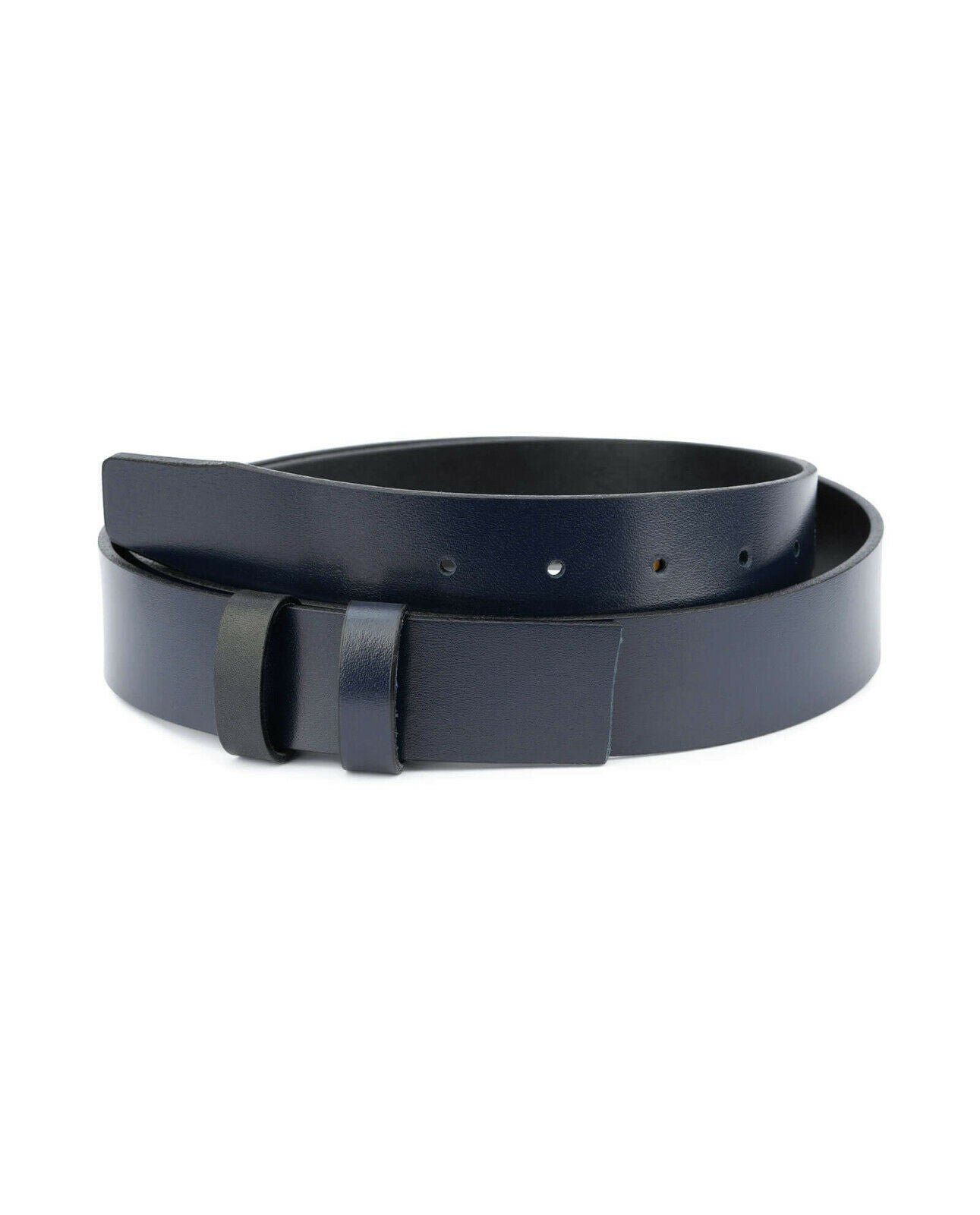 Reversible Leather Belt Strap Replacement - Blue & Black 35mm for Montblanc Watches | Dress & Casual Wear Accessory