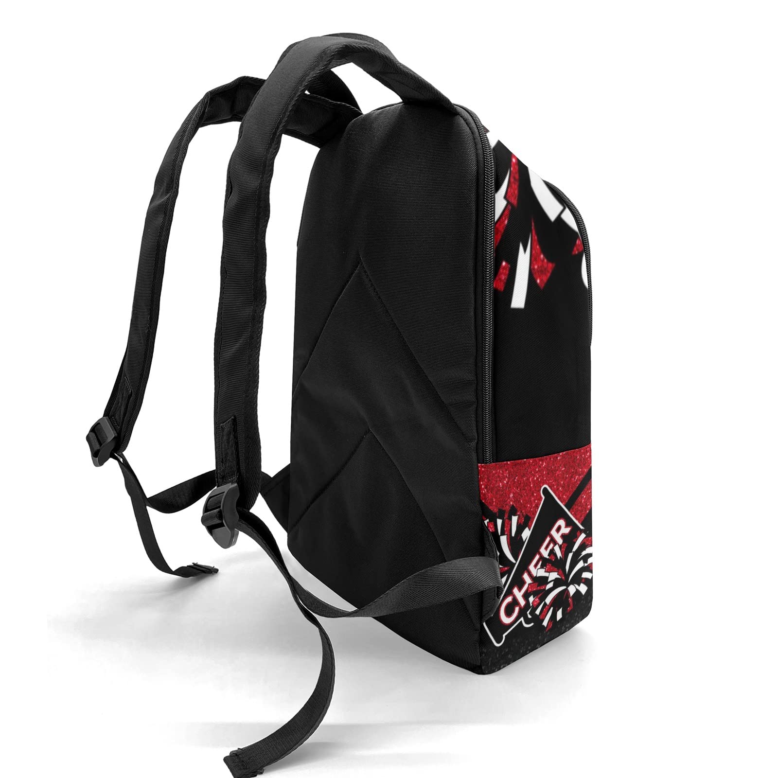 Custom Personalized Cheerleader Red Backpack for Teens - Travel Bookbag School Bag with Name Embroidery 11.8x5.51x17.72 inches - Perfect for School, Sports & Weekend Adventures