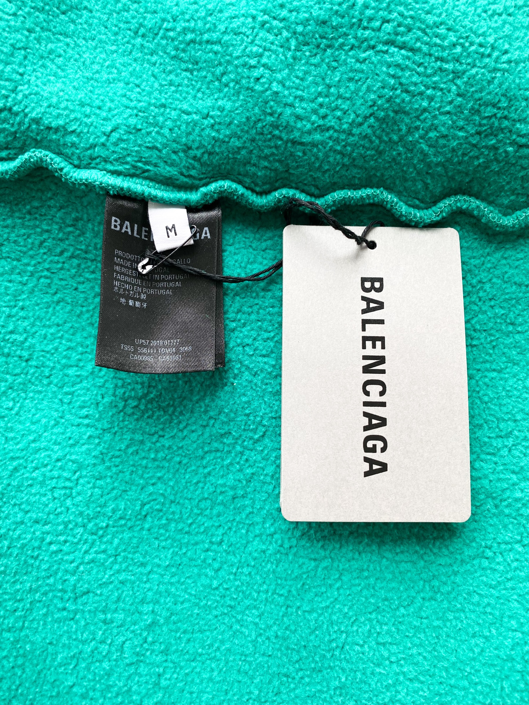 Balenciaga Teal Logo Oversized Hoodie for Men & Women | Streetwear Fashion Hooded Sweatshirt | Casual Wear & Gym Outfit