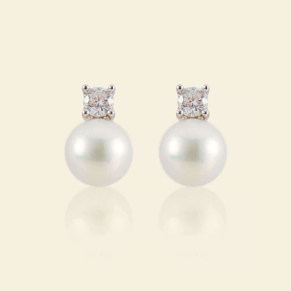 AAA+ Freshwater Pearl Stud Earrings for Women - Hypoallergenic 925 Sterling Silver Earrings | Perfect for Weddings, Office Wear & Everyday Elegance