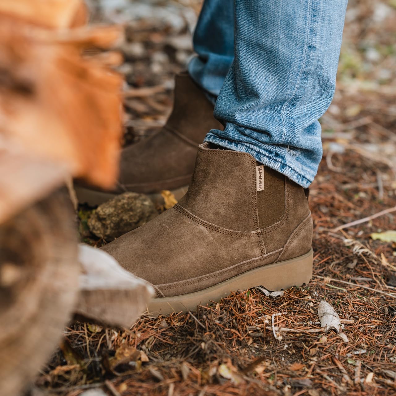 BEARPAW Men's Nick Boot - Classic Suede Winter Boots for Men | Waterproof & Comfortable Snow Boots | Perfect for Hiking, Camping and Cold Weather Outdoor Activities