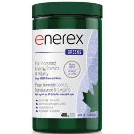 Enerex Greens Mixed Berries Superfood Powder 400g - Antioxidant Boost for Smoothies, Juices & Healthy Drinks