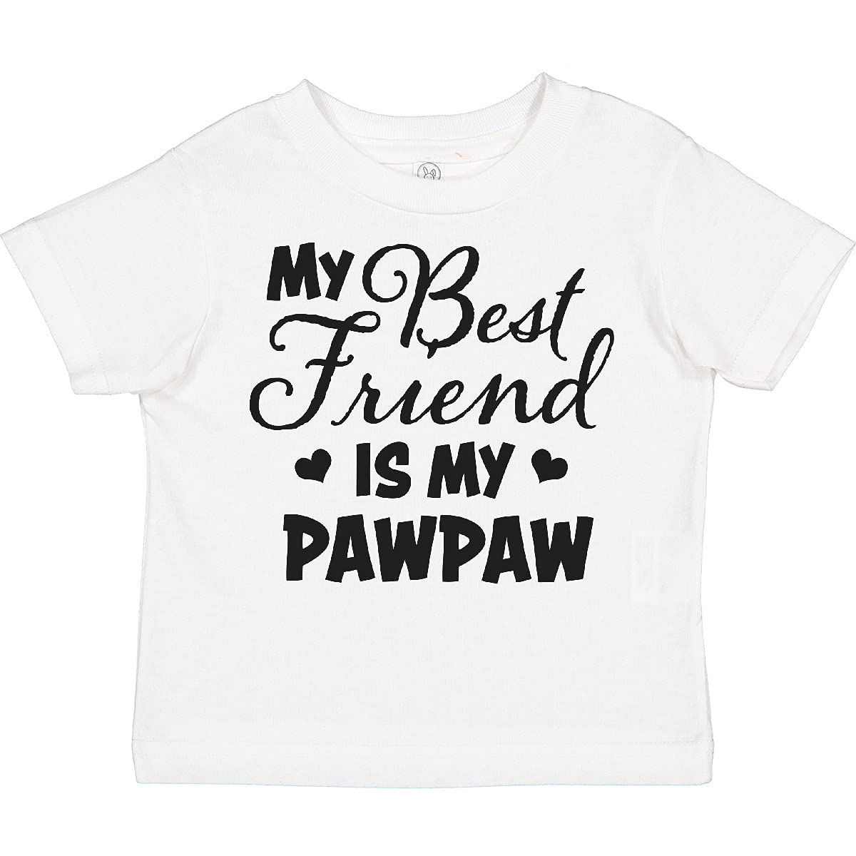 My Best Friend is My Pawpaw with Hearts Toddler T-Shirt - Perfect for Family Outings & Grandparents Day Celebrations