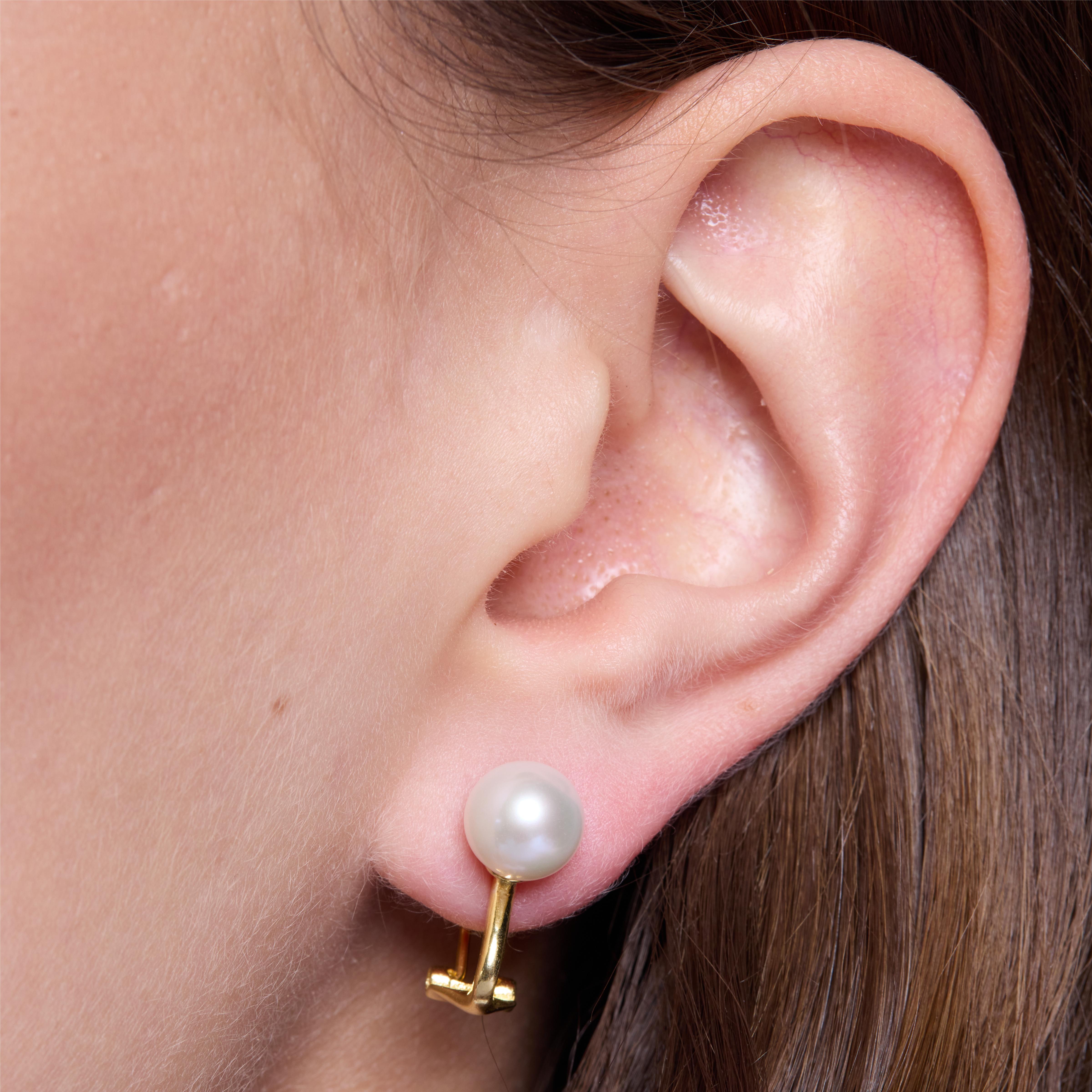 Elegant AAAA Freshwater Pearl Clip-On Earrings for Women – Hypoallergenic Non-Pierced Jewelry for Weddings, Parties & Special Occasions