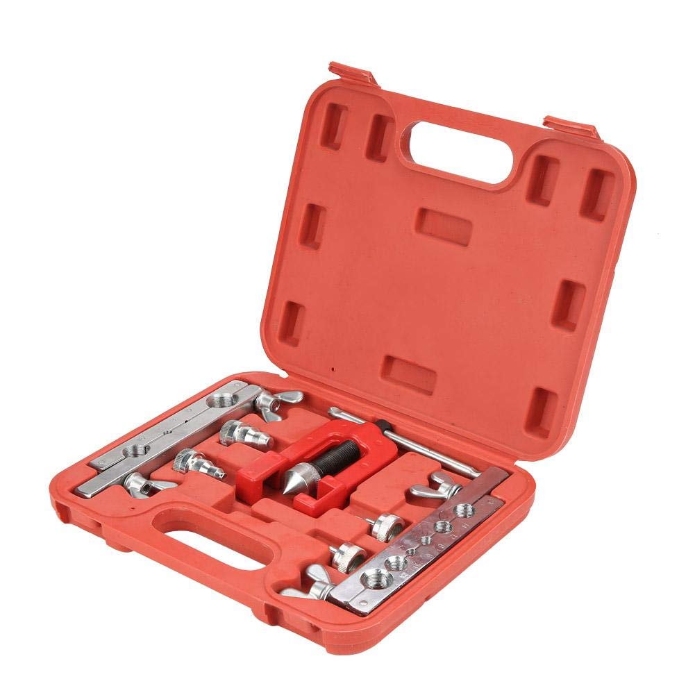 Professional 3-16mm Manual Pipe Flaring Tool Kit with Copper Heads - Tube Expander & Swaging Kit for HVAC, Plumbing & Automotive Repair (Ideal for Copper, Aluminum & Steel Pipes)