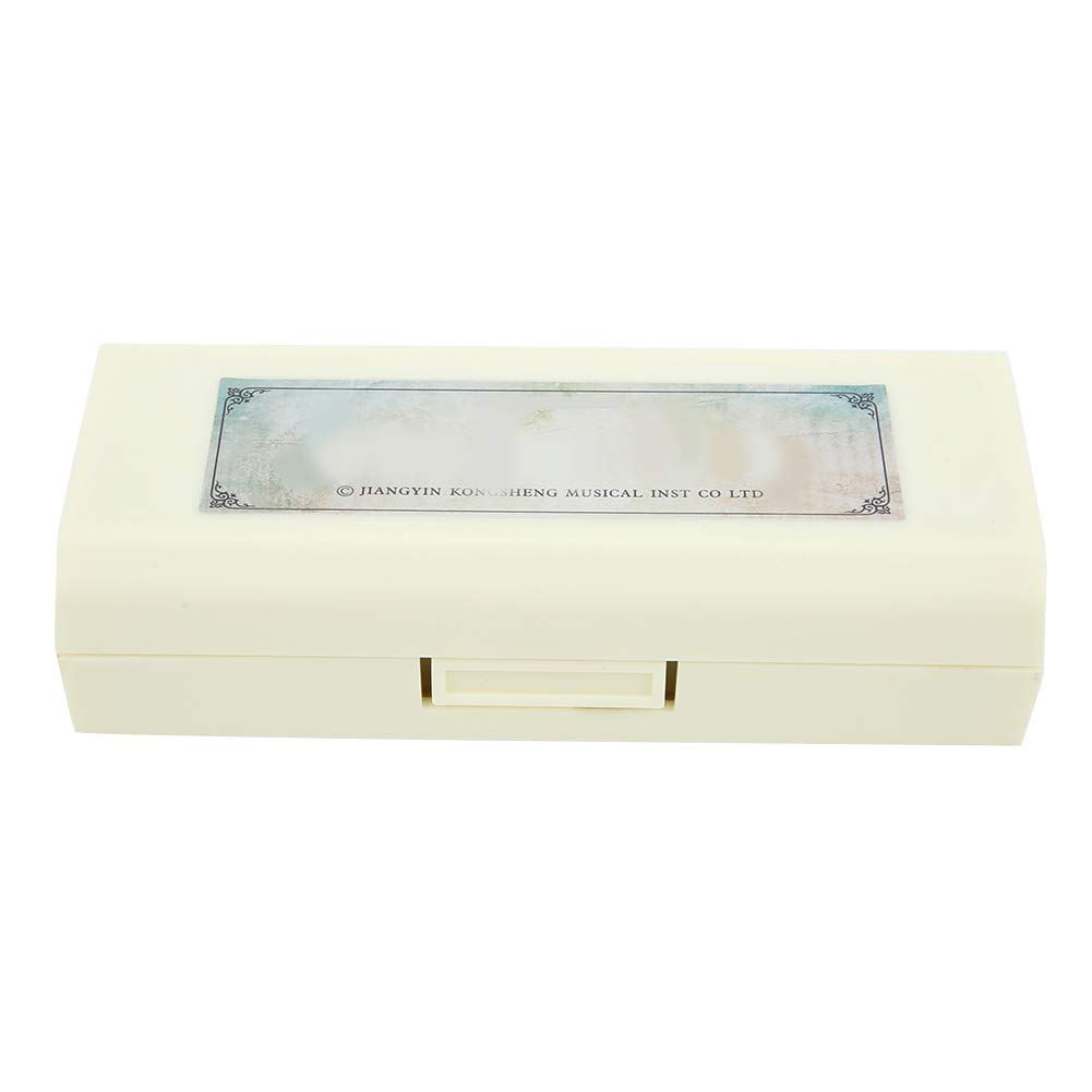 F Key Blues Harmonica - Diatonic Resin Wind Instrument for Kids, Adults & Beginners (White) | Perfect for Music Lessons, Blues Performances & Travel