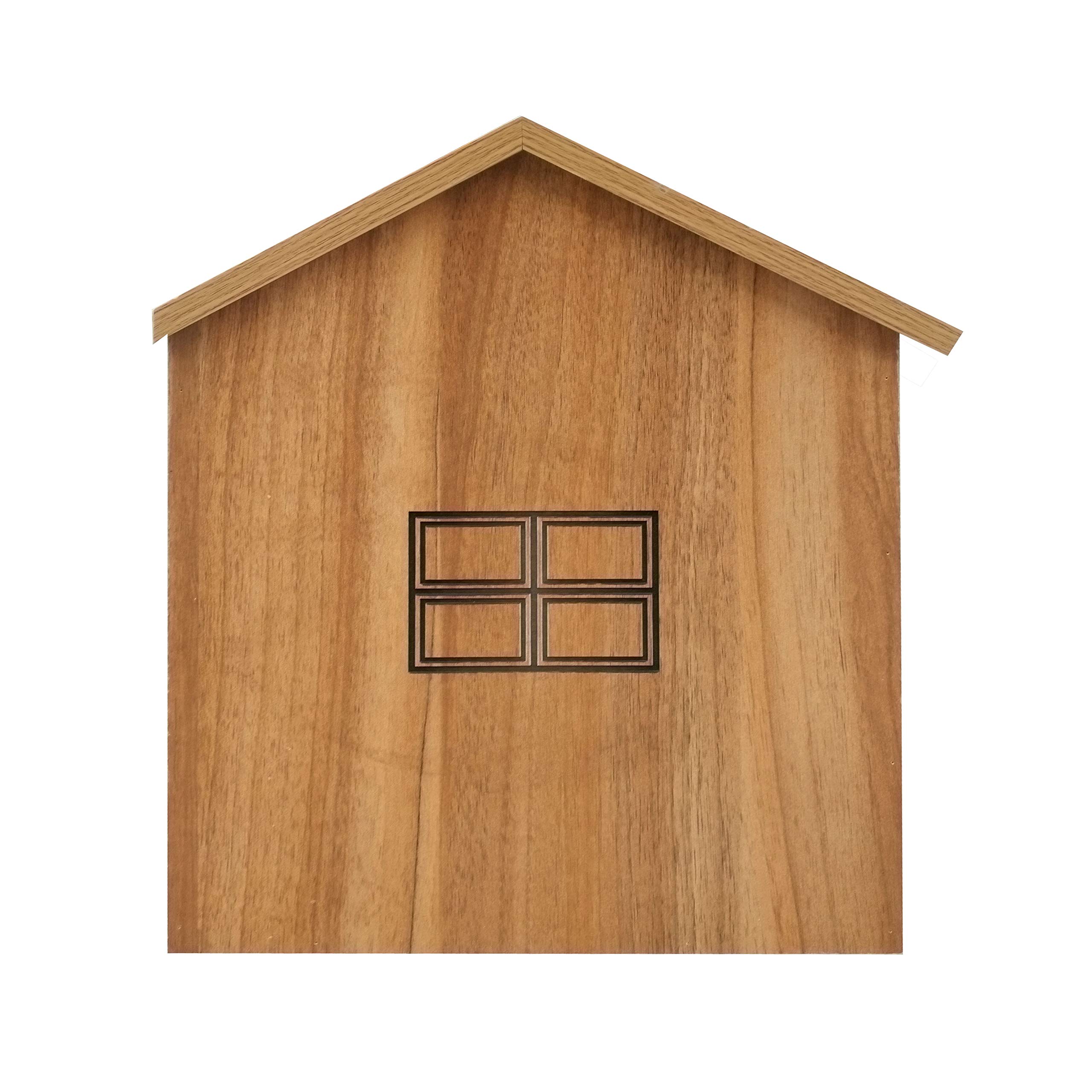 FixtureDisplays Church-Shaped Wooden Collection Box - 15.4 x 11.3 x 13.4 Inches - Tithing & Donation Box for Churches (Model 21395) - Perfect for Sunday Services, Weddings & Charity Events