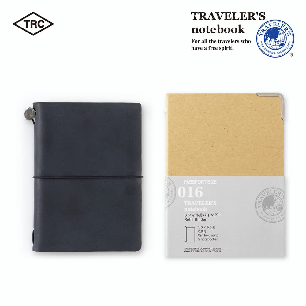DESIGNPHIL Passport Size Traveler's Notebook Refill Binder - 14407006 | Perfect for Journaling, Planning & Travel Scrapbooking
