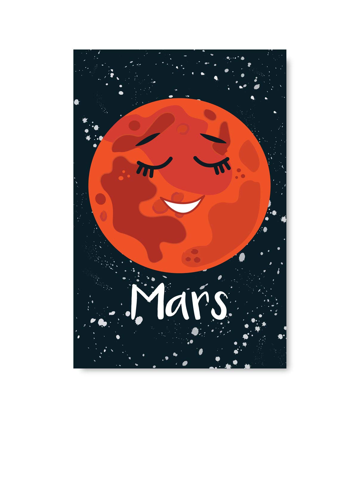 Funny Ugly Christmas Sweater Planets Poster - Baby Mars Nursery Wall Art Decor Print 19x28 Inches - Perfect for Holiday Gifts & Kids Room Decoration