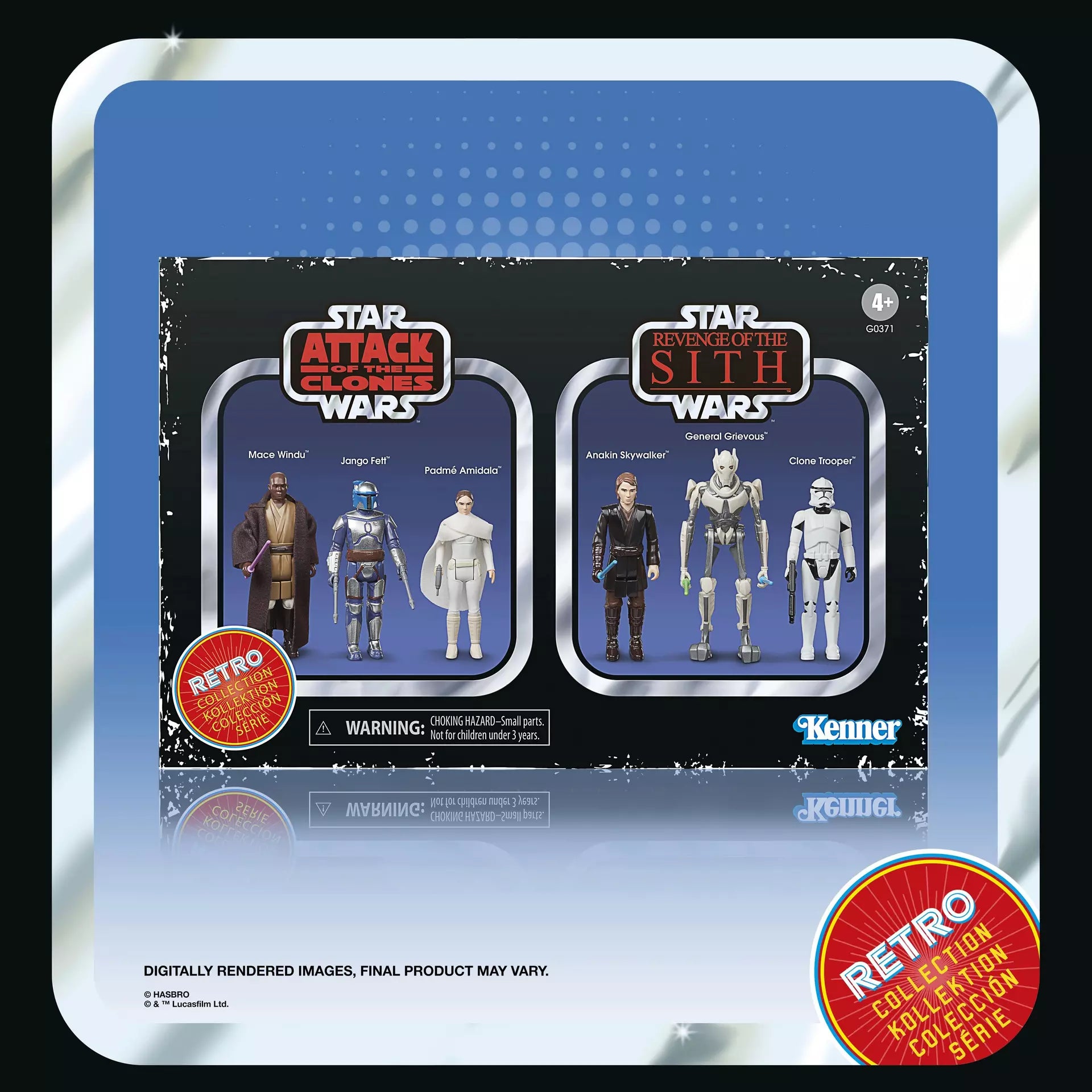Star Wars Attack of the Clones & Revenge of the Sith Action Figures - The Retro Collection for Display & Collectibles | Perfect for Fans, Gifts & Movie Memorabilia
