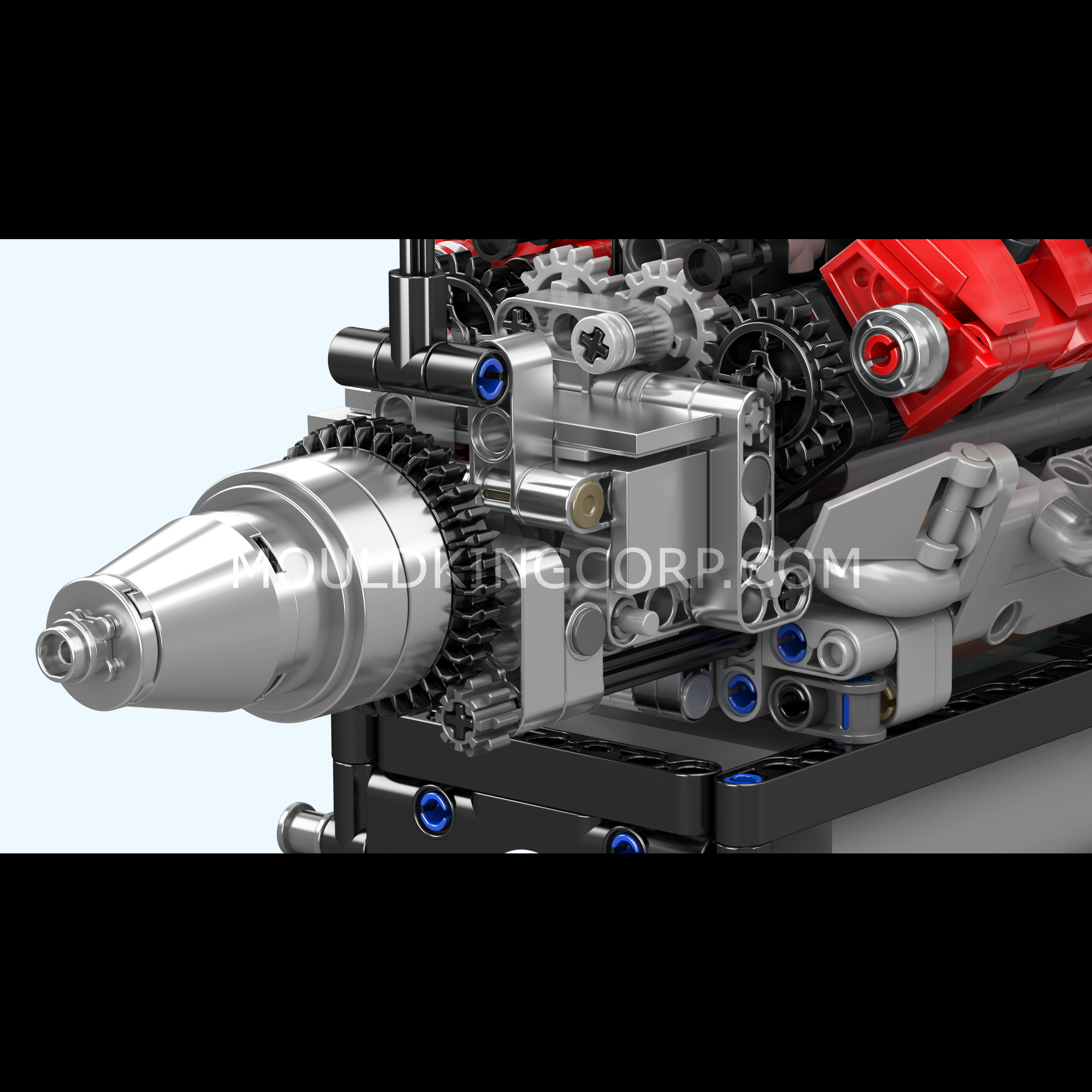 Mould King 10204 Italian V8 Engine Model Building Kit - 750 PCS DIY Construction Toy for Adults & Teens | STEM Educational Gift for Car Enthusiasts, Perfect for Home Display & Engineering Learning