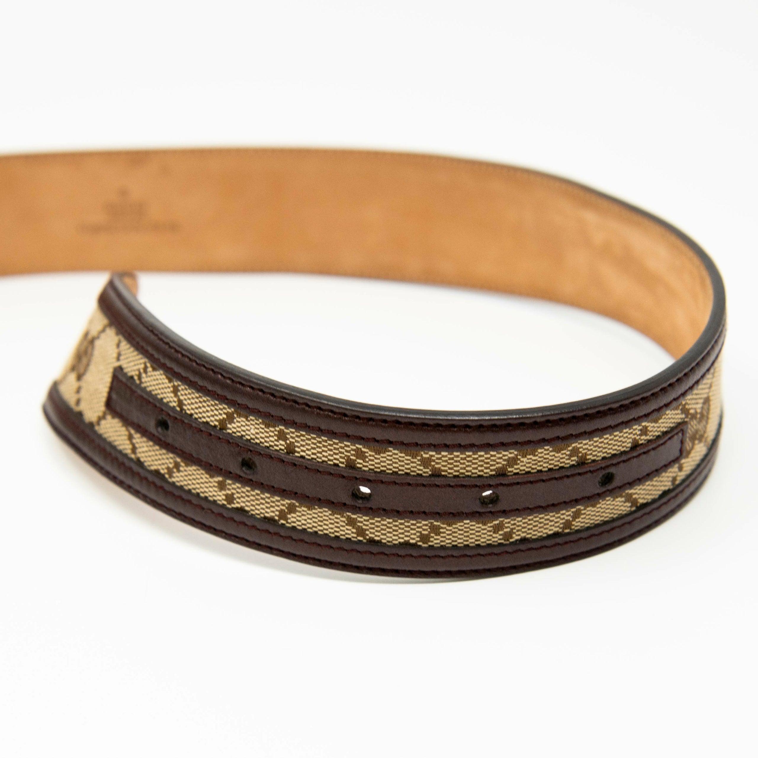 Authentic Gucci Brown Leather Belt for Men - 75 Size | Stylish & Durable Fashion Accessory for Casual & Formal Outfits
