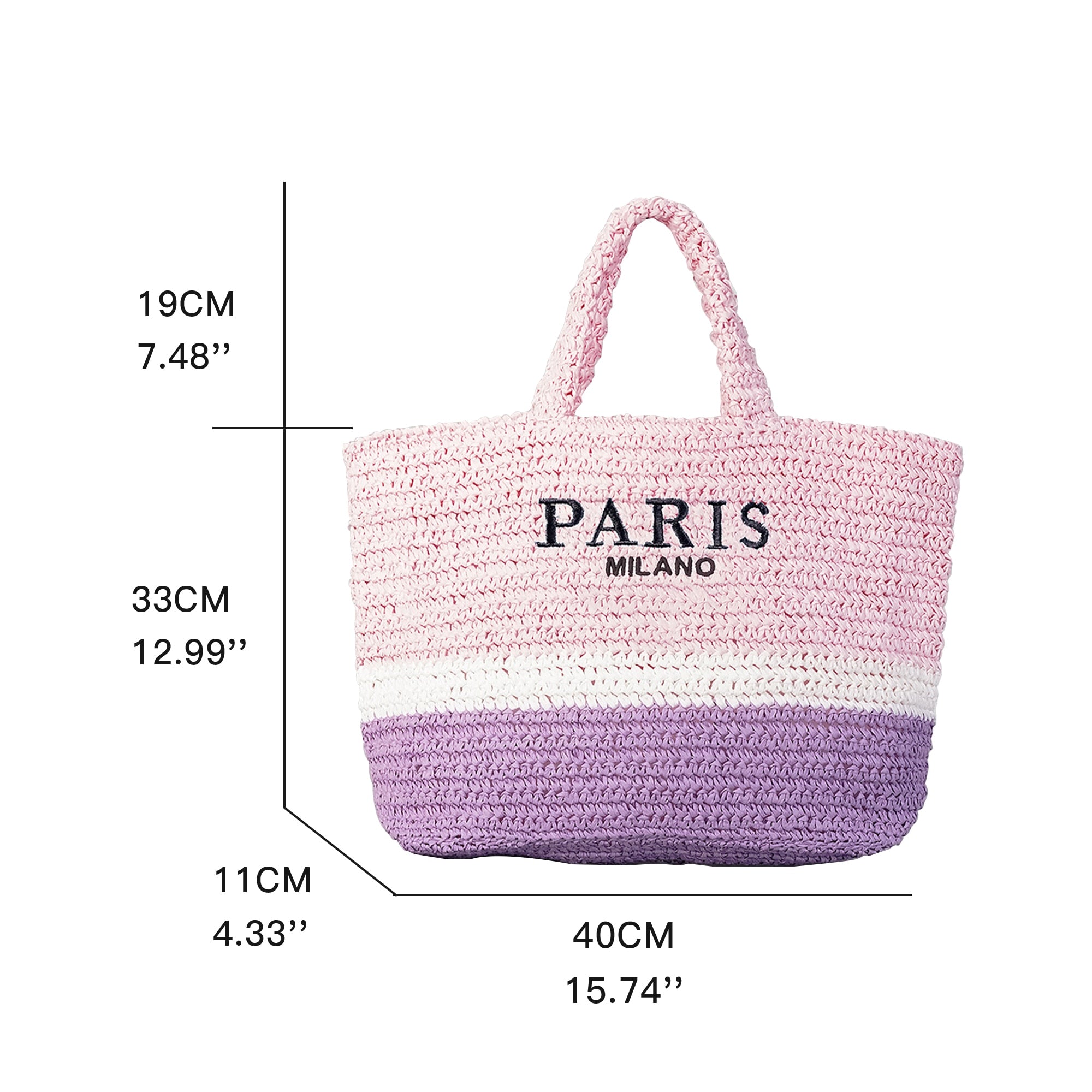 Stylish Women's Striped Straw Handbags - Trendy Summer Beach Tote for Vacation, Shopping & Outdoor Activities