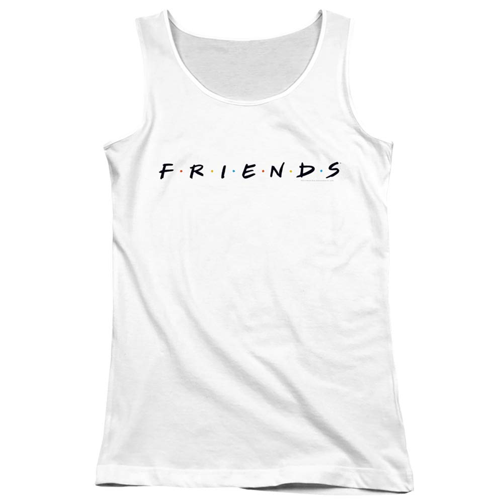 Friends TV Show Logo Juniors' Sheer Fitted Tank Top - Casual Wear, Lounge Outfit, Gift for Fans