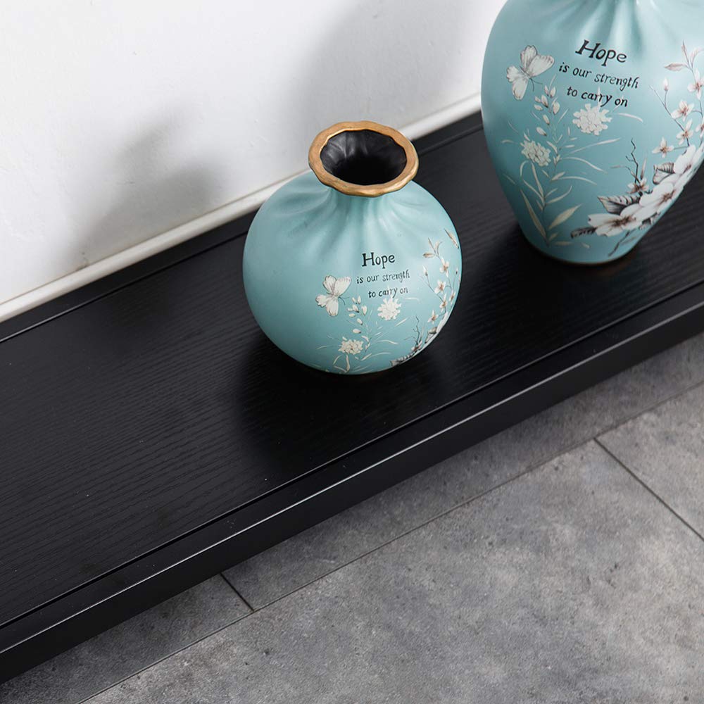 Modern Console Table for Entryway, Hallway & Living Room - Slim Sofa Table with Sturdy Metal Frame - Perfect for Home Decor, Storage & Display (Black) - Ideal for Small Spaces, Apartments & Farmhouse Style