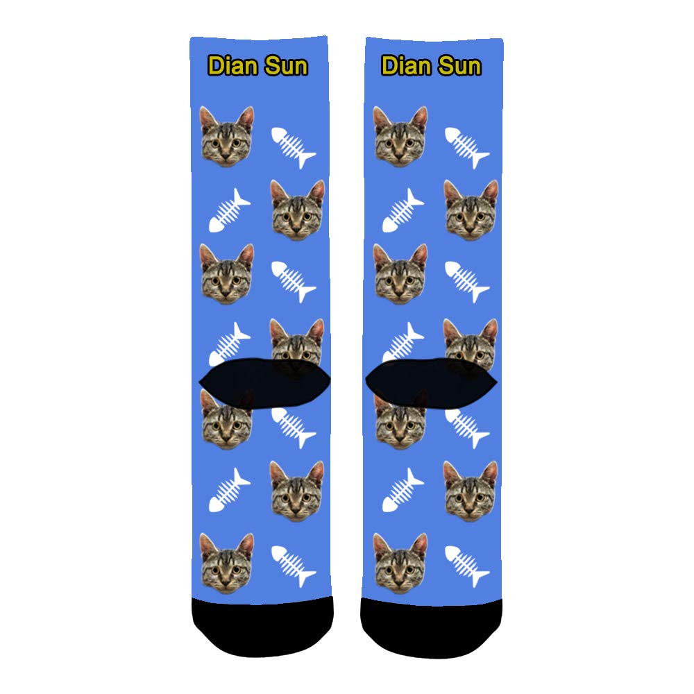 Custom Photo Socks with Pet Faces - Personalized Funny Socks Featuring Your Dog, Cat or Other Pets - Unique Gift for Pet Lovers, Christmas, Birthdays & Special Occasions