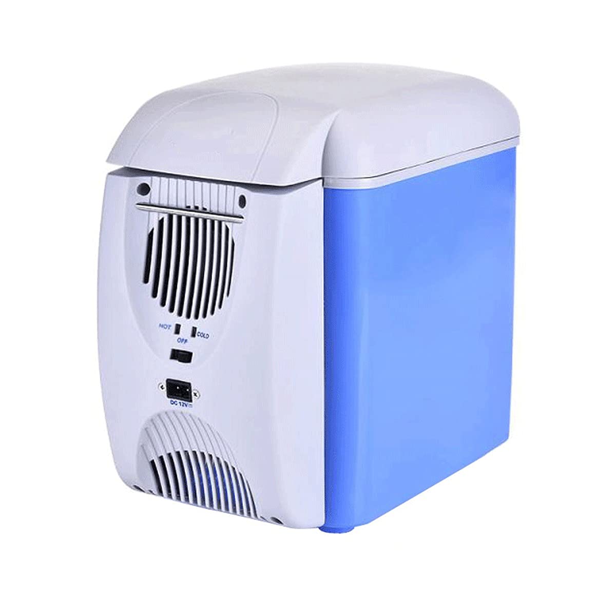 QSWL 7.5L Mini Fridge - 12V/220V Portable Car Refrigerator & Warmer, Compact Electric Cooler Heater for Road Trips, Camping, Office, Dorm - Pink Color (DC Power Supply)