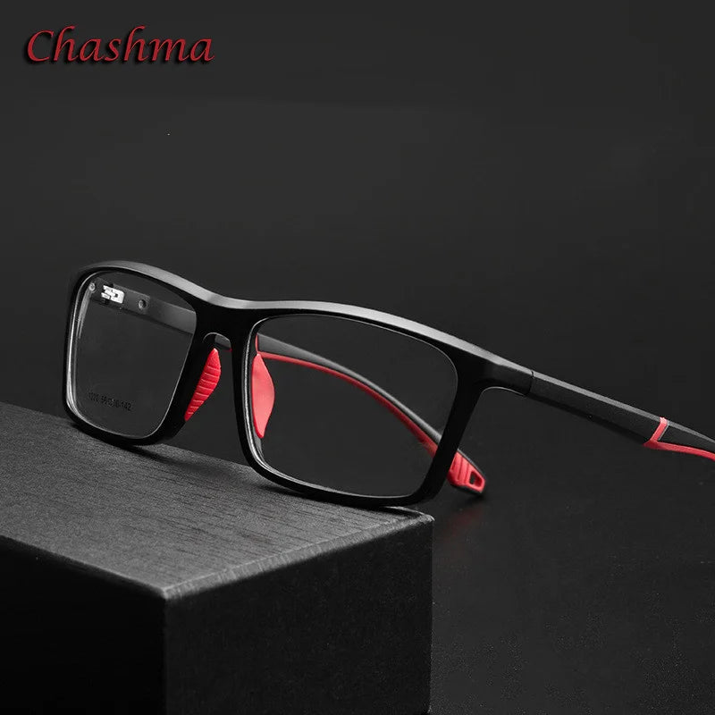 Men's Full Rim Square TR90 Sport Eyeglasses 1220 - Lightweight Durable Frame for Running, Cycling & Outdoor Activities