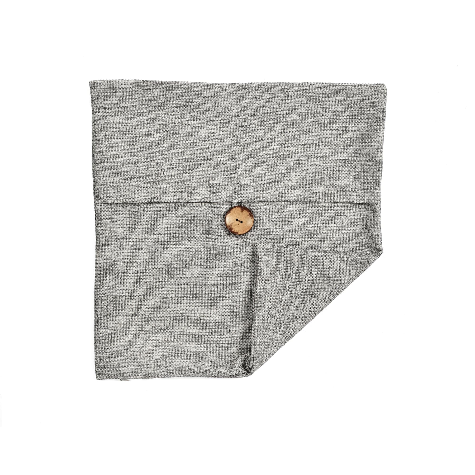 Linen Texture Woven Decorative Pillow Cover with Button Closure - Perfect for Sofa, Bed & Home Decor Accent