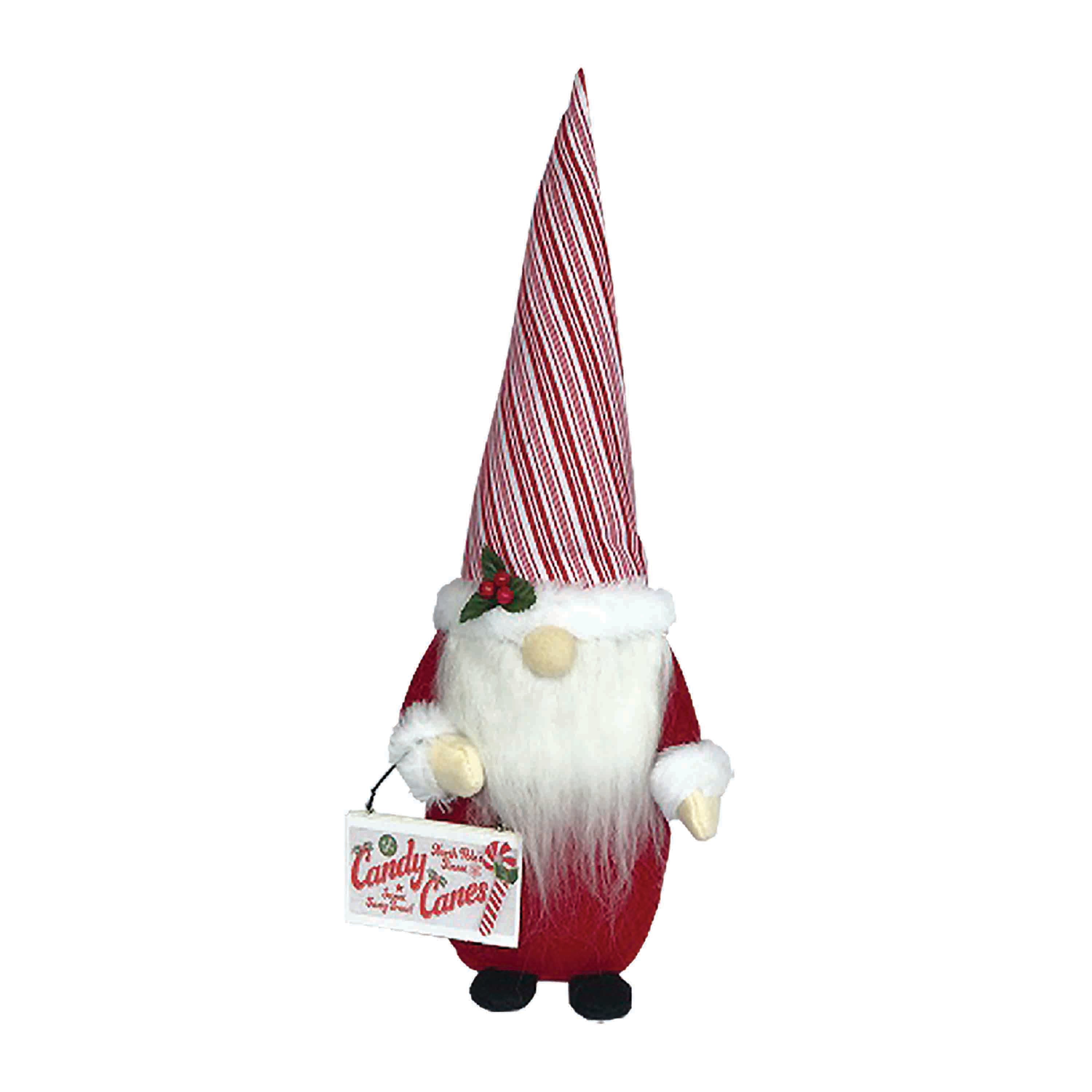 17 Christmas Gnome Candy Cane Decorations - Festive Holiday Home & Garden Decor for Xmas Tree, Mantel, and Party