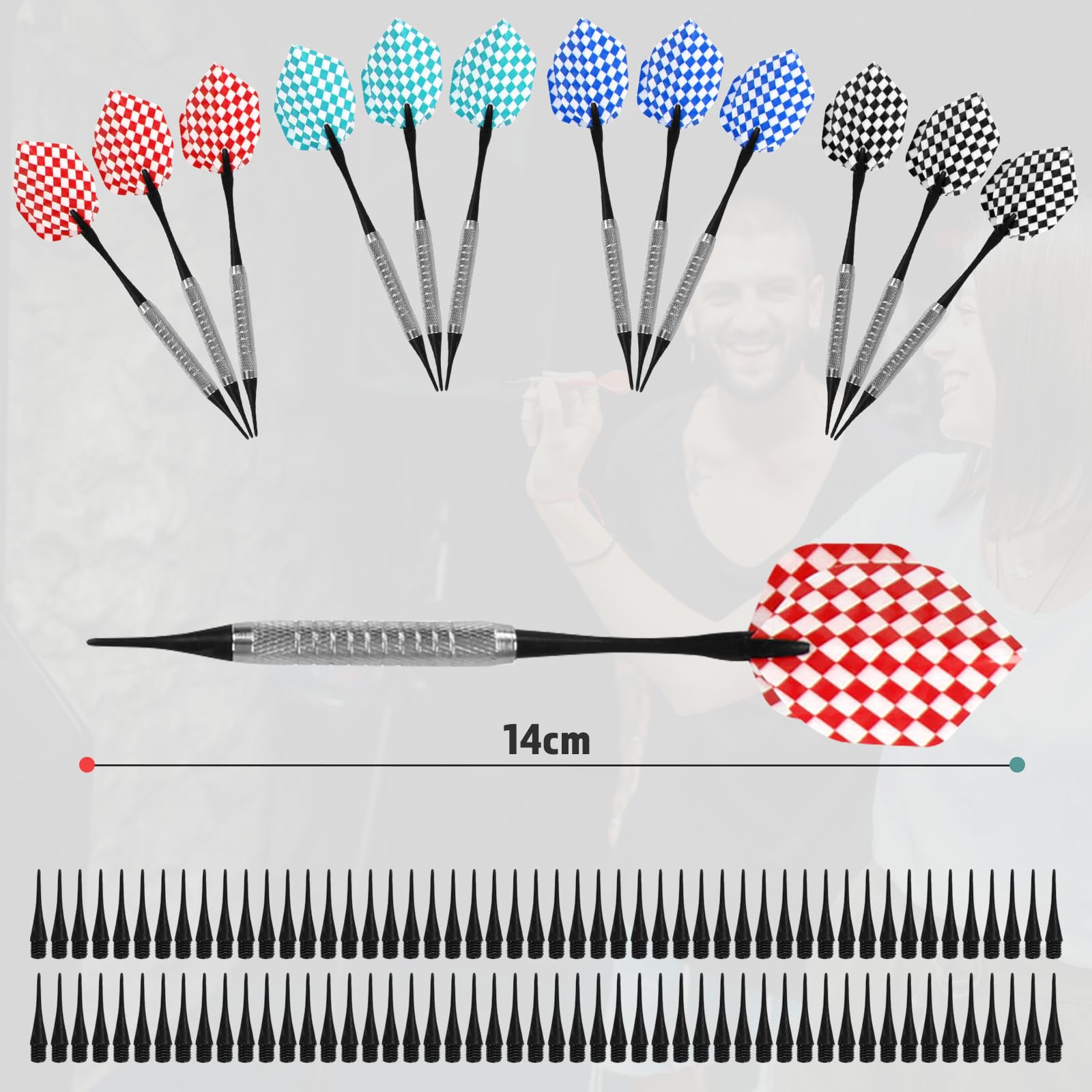 Physionics® Electronic Darts Set with LED Display - 12 Steel Tip Darts, 27/28 Games & 100+ Variations for 16 Players | 3 Models Available - Perfect for Home, Bar & Party Games