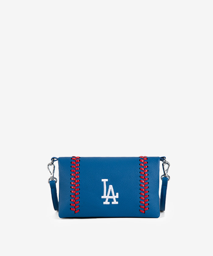 MLB Los Angeles Dodgers Genuine Leather Crossbody Bag for Women - Stylish & Durable Purse for Game Day, Travel & Everyday Use