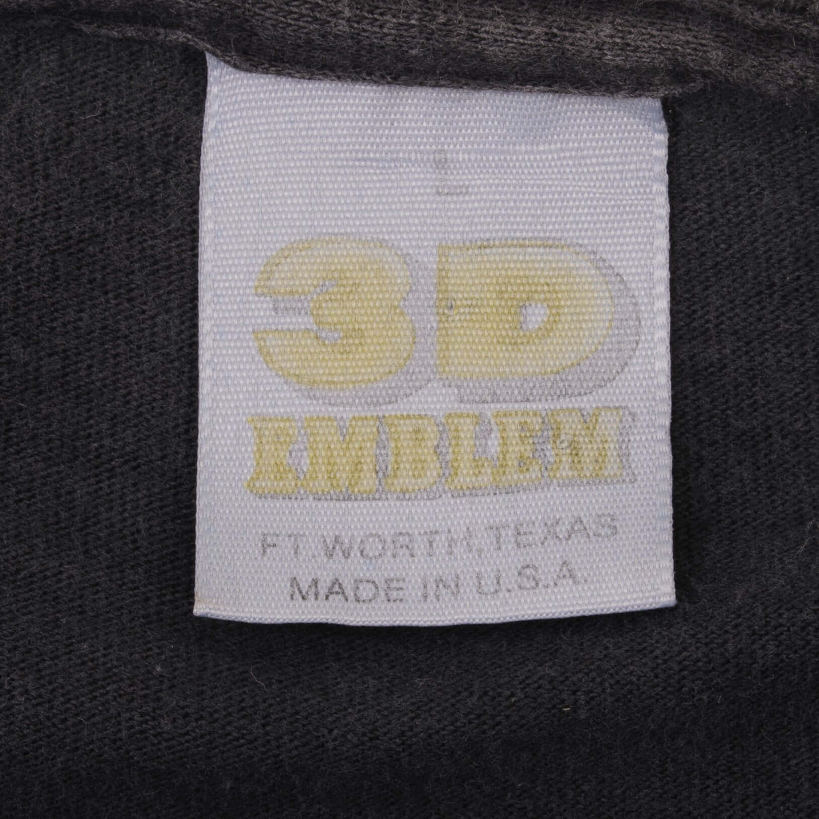 Vintage 3D Emblem Indian Cropped Long Sleeve Tee Shirt 1989 Large - Made in USA - Retro Streetwear for Men & Women - Perfect for Casual Outfits, Concerts, and Vintage Fashion Lovers