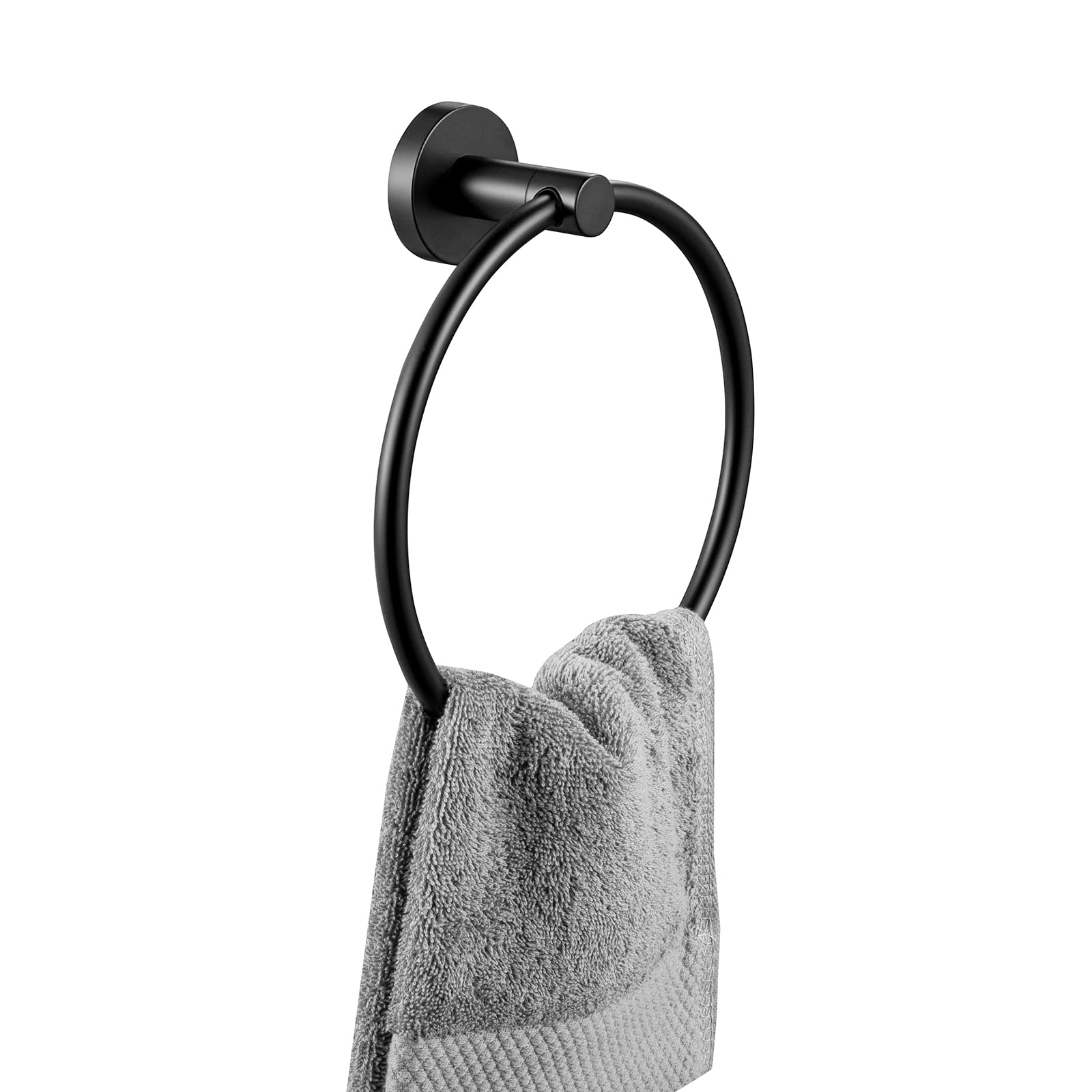 KES Black Stainless Steel Toilet Paper Holder & Hand Towel Holder Set (A2175S12-BK + A2180-BK) - Modern Bathroom Accessories for Home & Hotel Use