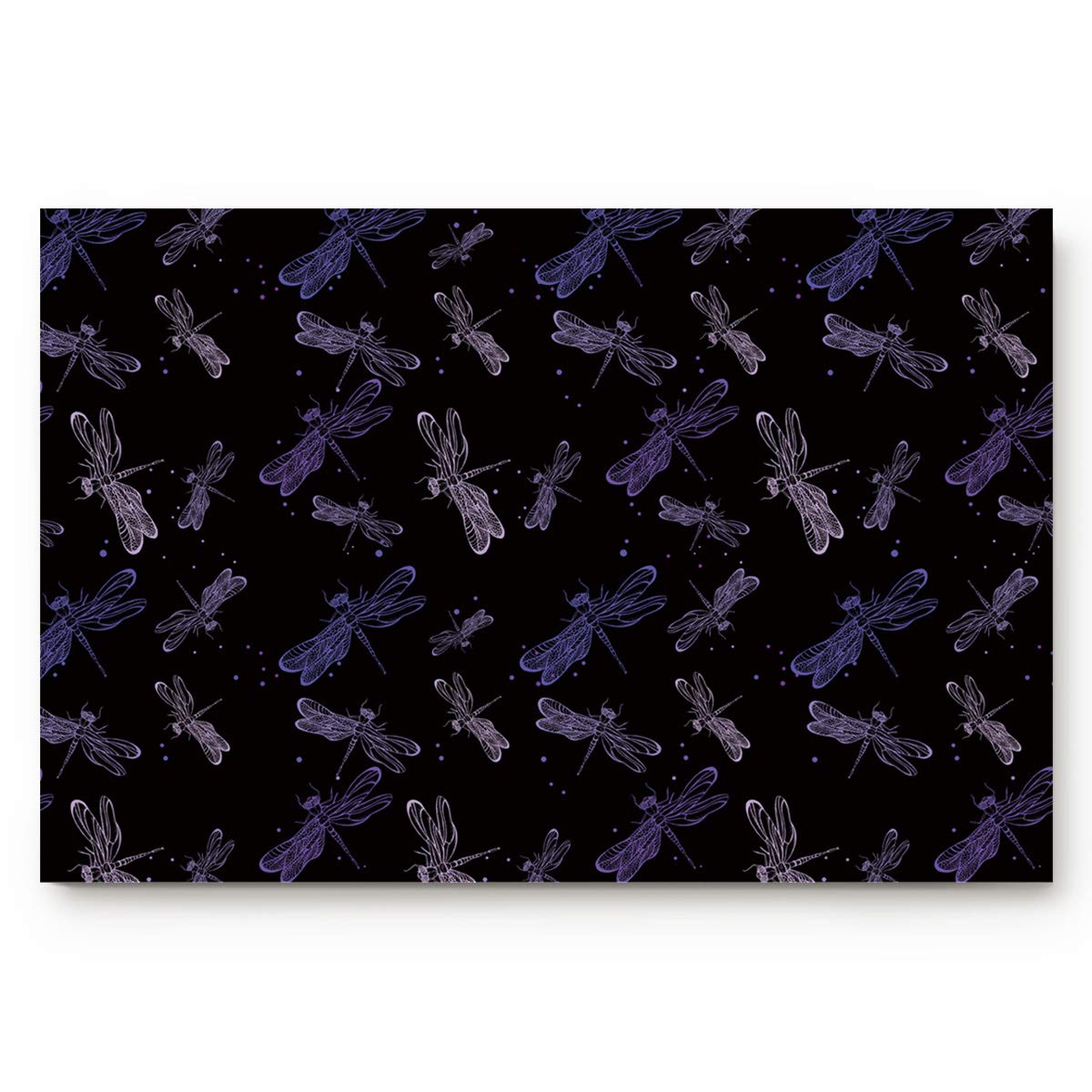 Non-Slip Purple Dragonfly Indoor Doormat - 23.6x15.7 Inch Rubber Entryway Rug for Front Door, Patio & Floor | Machine Washable, Low-Profile Design - Perfect for Home, Office & High-Traffic Areas