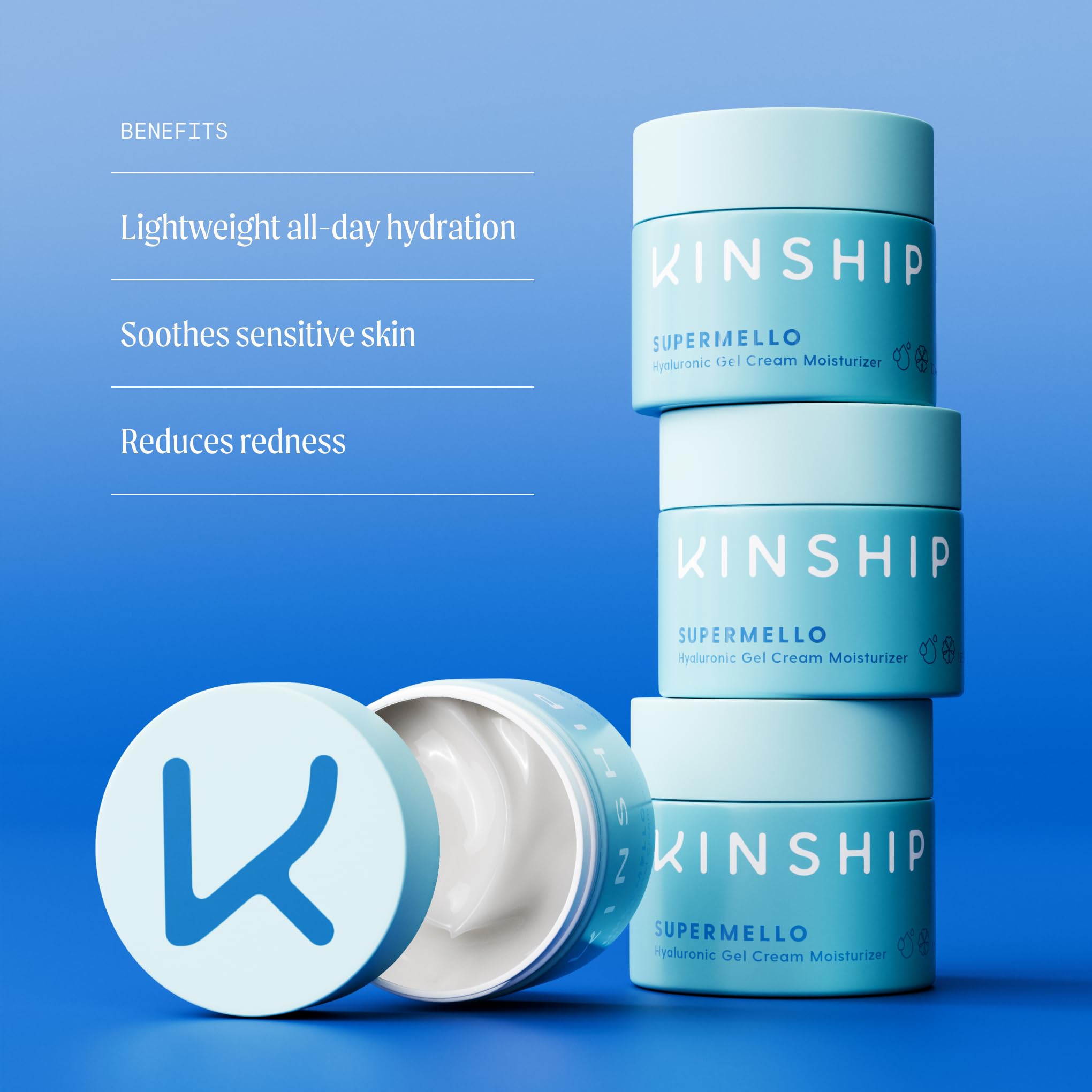 Kinship Daily Skincare Routine Bundle - Naked Papaya Cleanser, Supermello Moisturizer, Brightwave Vitamin C Eye Cream, Face Serum, Self Reflect SPF Sunscreen & Supermelt Lip Mask for Sensitive Skin | Gentle Face Care Set for Morning & Night Routine, Travel-Friendly Skincare Kit