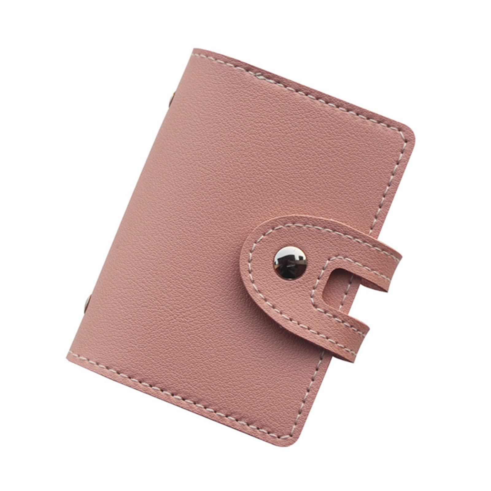 Multi-Slot Credit Card Holder Wallet for Men & Women - Large Capacity RFID Blocking Card Organizer (Pink, One Size) - Perfect for Travel, Business & Everyday Use