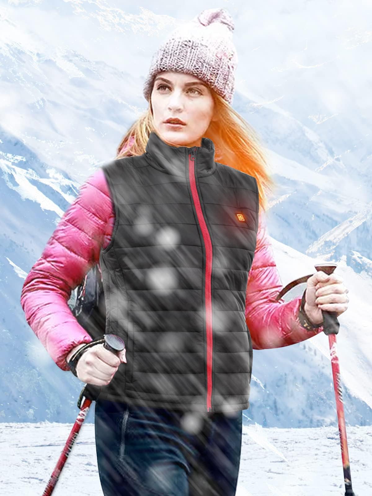 Rechargeable Heated Vest for Men & Women - Battery-Powered Winter Jacket with USB Heating - Perfect for Outdoor Activities, Hiking & Cold Weather