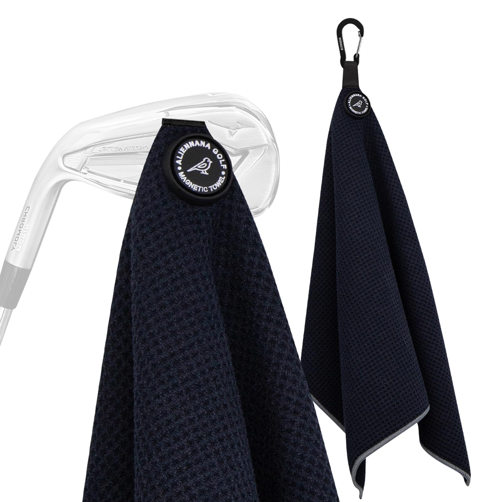 **Premium Magnetic Golf Towel - Microfiber Waffle Design with Clip & Industrial Strength Magnet for Golf Bags, Carts & Clubs | Durable, Absorbent & Secure for Golfing, Practice & Outdoor Sports**