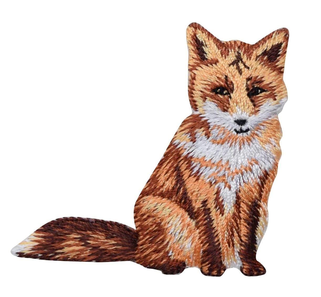 Red Fox Embroidered Iron-On Patch for Jackets, Hats & Backpacks - DIY Sewing Craft for Costumes, Denim & Accessories