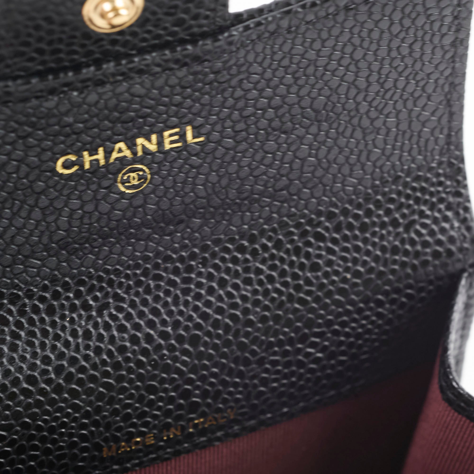 Chanel Caviar Quilted Leather Card Holder Wallet - Black | Luxury Compact Credit Card Case for Women | Perfect for Everyday Use, Travel & Gifting
