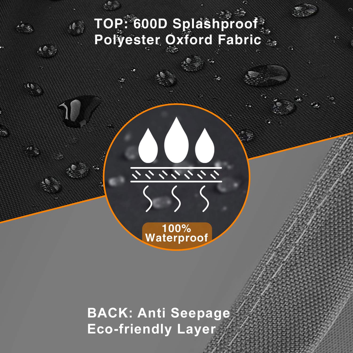 **GARDRIT Upgraded 100% Waterproof 600D Tear-Resistant Outdoor Patio Furniture Covers - 94
