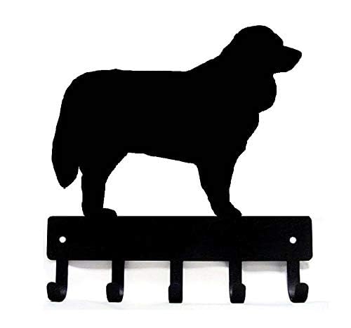 Bernese Mountain Dog Key Holder - 6 Inch Wall Mount Key Hanger with 5 Hooks - Handmade in USA - Perfect for Entryway, Mudroom & Home Organization