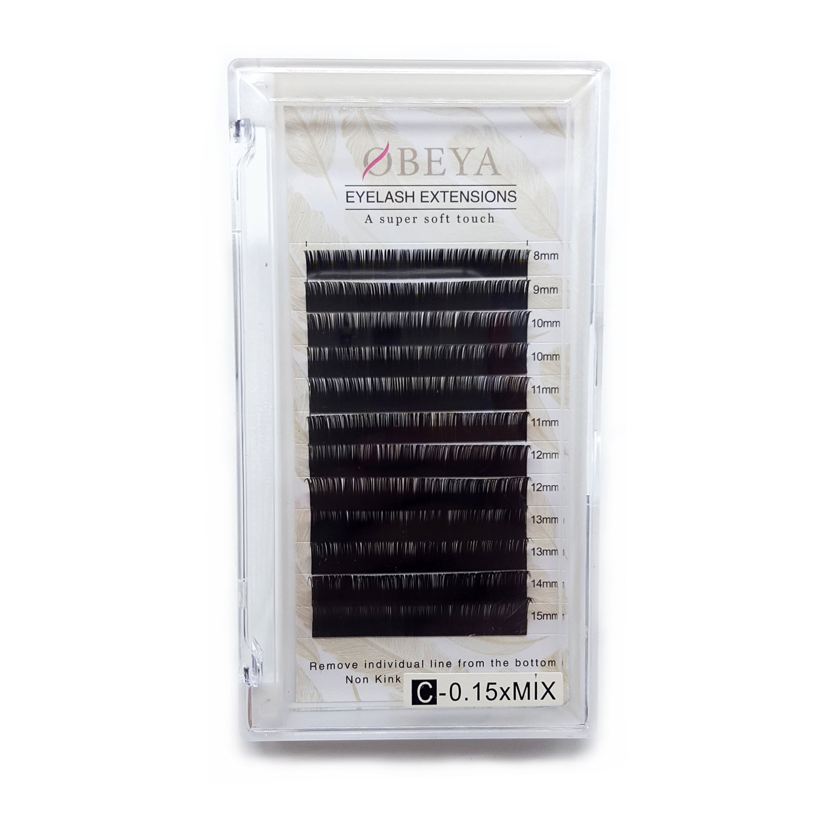 Premium 0.15mm C Curl Individual Eyelash Extensions - Faux Mink Lashes, 8-15mm Mixed Lengths for Natural Volume - Perfect for Bridal, Party & Special Occasion Makeup
