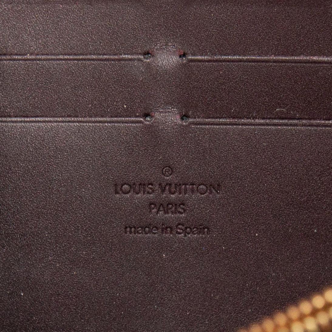 Authentic Louis Vuitton Burgundy Monogram Vernis Long Zip Wallet for Women | Luxury Leather Billfold with Multiple Card Slots | Perfect for Everyday Use, Travel & Gift Giving