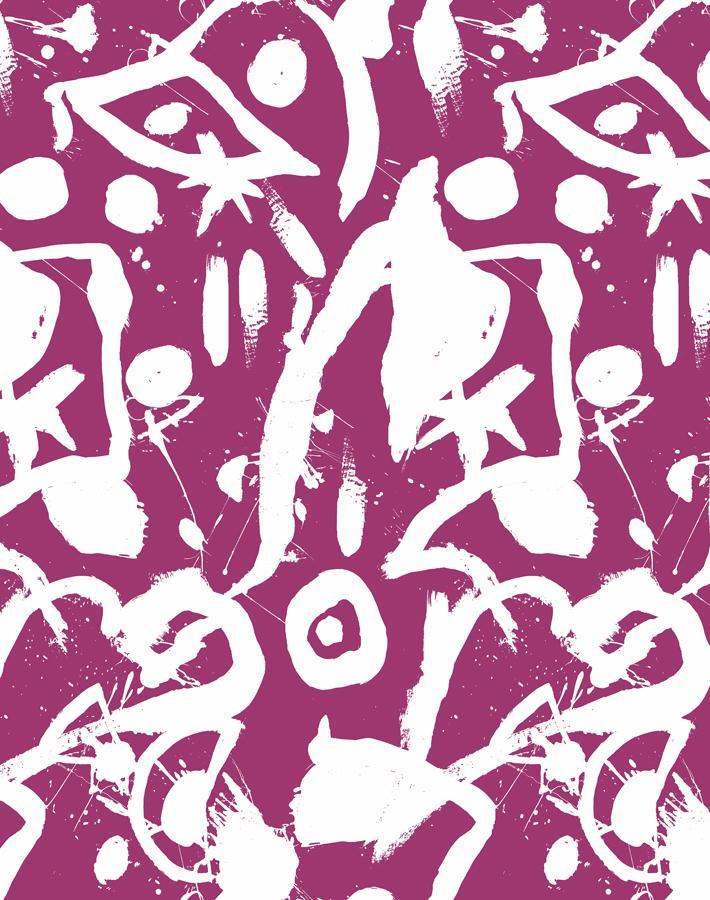 El Quijote Wallpaper by Chris Benz - Elegant Eggplant Purple Peel & Stick Removable Wallpaper for Living Room, Bedroom & Nursery Decor