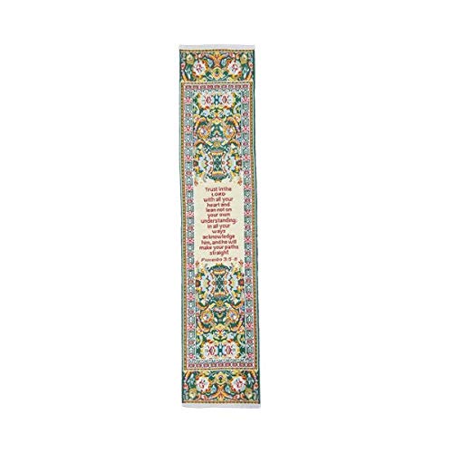 4 Pack Woven Bible Verse Bookmarks - Inspirational Scripture Fabric Book Markers for Bible Study, Church Groups, Christian Gifts for Women & Men - Perfect for Church Events, Bible Study Groups & Christian Gift Giving