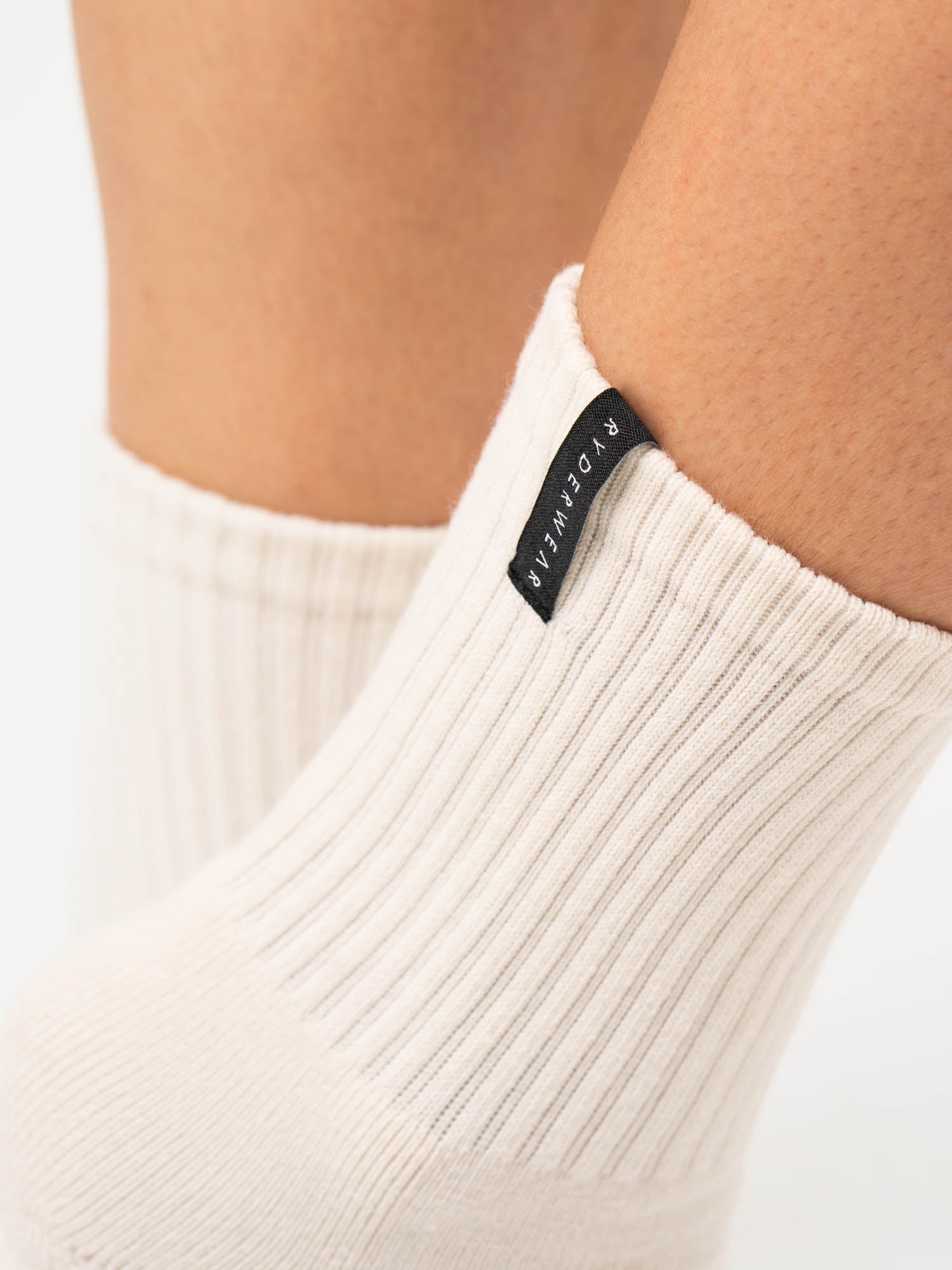 Premium Crew Socks - Soft Cotton Latte Stonewash Style - Comfortable for Daily Wear, Running & Outdoor Activities