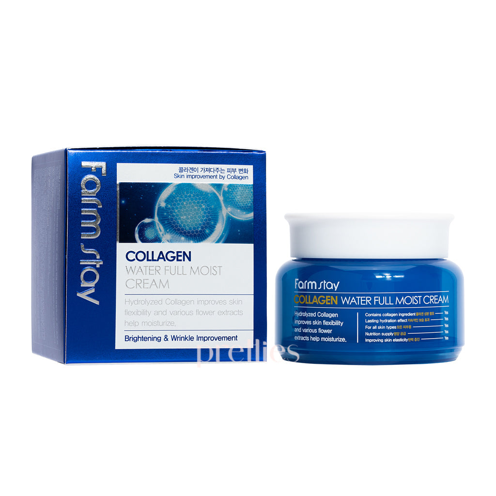 Farmstay Collagen Water Full Moist Cream 100g - Hydrating & Anti-Aging Face Moisturizer for Dry Skin | Day & Night Cream for Glowing Skin