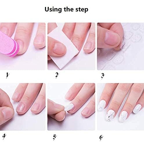 Glam Niyati 5 Sheet (120 Tabs) Double-Sided Nail Adhesive Stickers - Transparent Flexible Fake Nail Glue Gel Tape for Press-On Nails - Perfect for Salon, Home Manicures & Nail Extensions