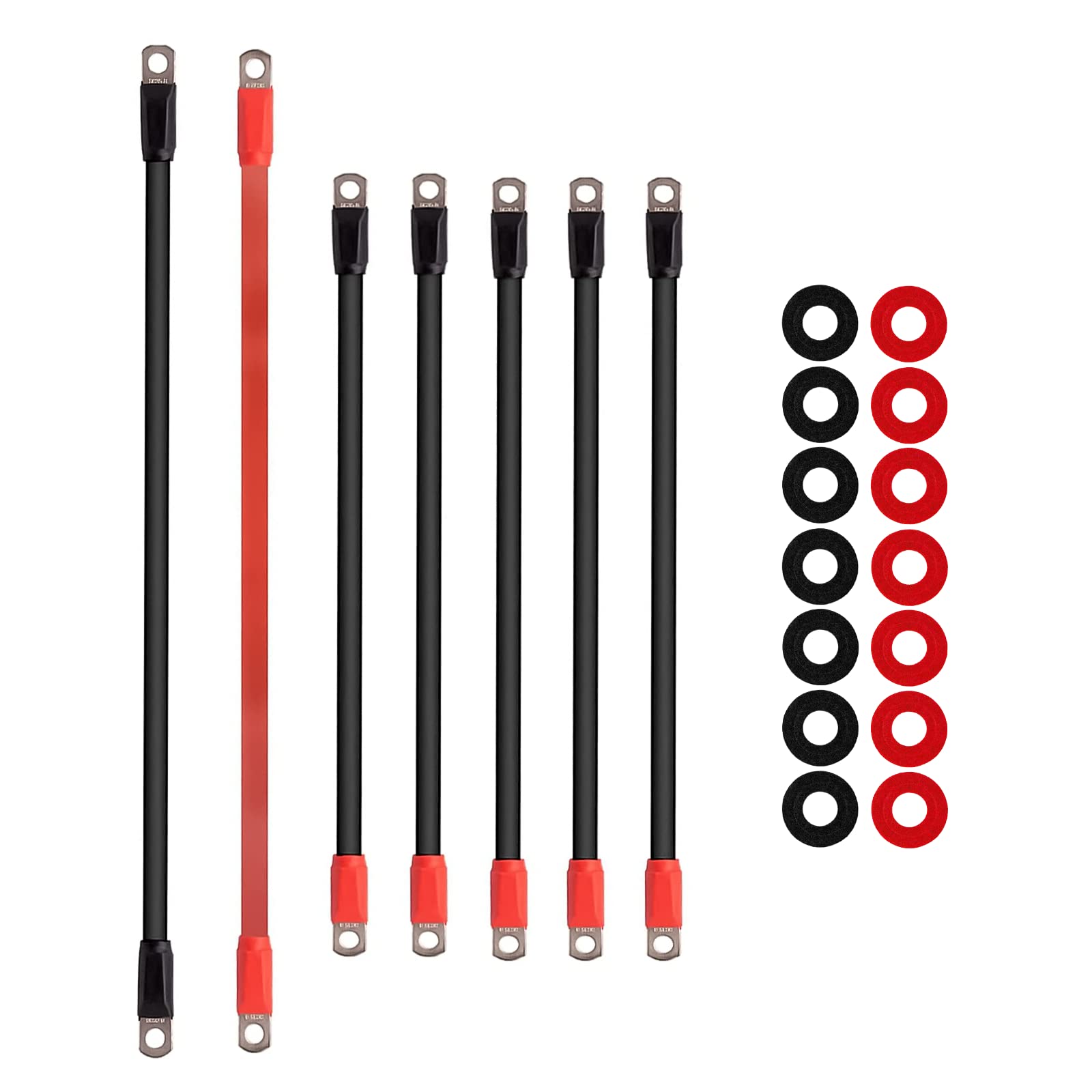 Premium 4 Gauge Golf Cart Battery Cables Wiring Kit - Compatible with EZGO TXT 1994 & Up (36V & 48V) | Durable Replacement for Refurbished Golf Cart Batteries | Perfect for Golf Cart Maintenance & Upgrades