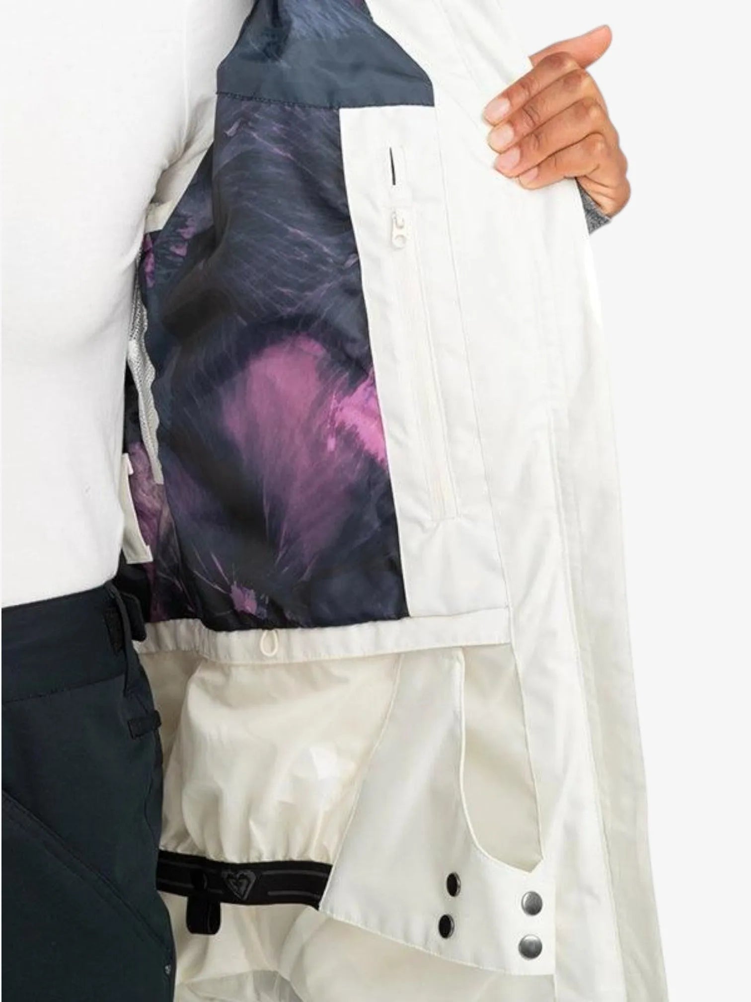 ROXY Snow Quinn White Winter Jacket - Waterproof & Warm Snowboard Coat for Women | Perfect for Skiing, Snowboarding & Outdoor Winter Adventures